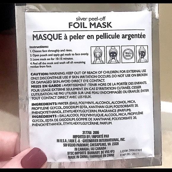 🆕🔥2 FACE FOIL MASK ULTRA REPAIR CREAM QTY#1/SILVER&BLUE PEEL OFF FOIL MASK NWT - Picture 5 of 6